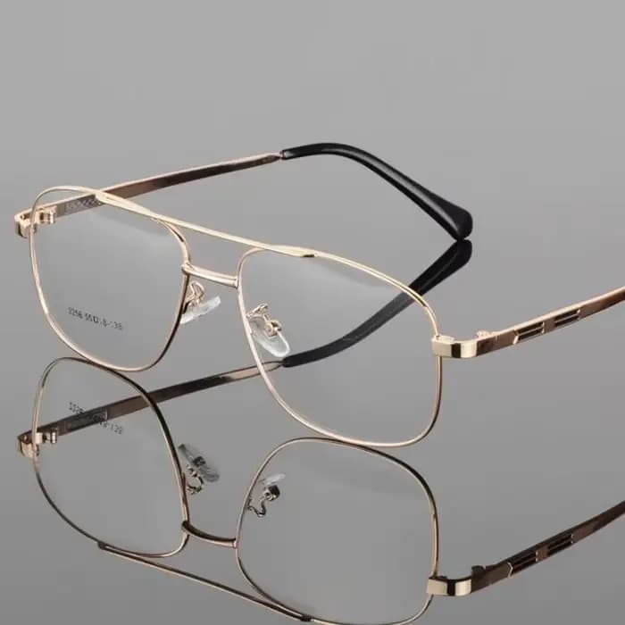 Lunettes en métal rétro pour hommes