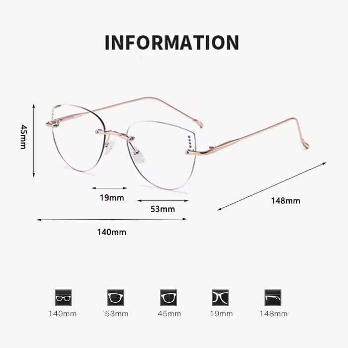 Lunettes ultralégères sans cadre pour femmes