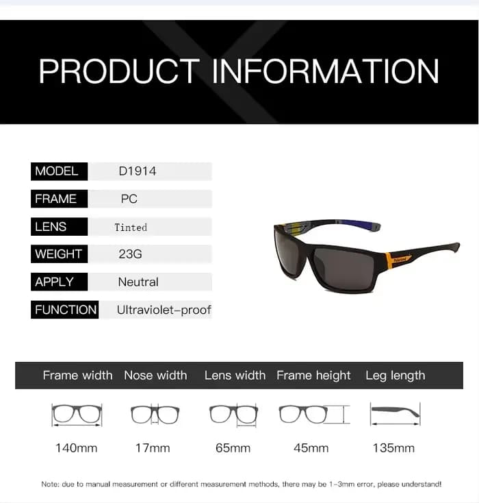Sport noir Prescription lunettes de lecture