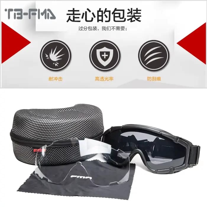 Lunettes de protection SI-balistique pour casque de paintball et airsoft