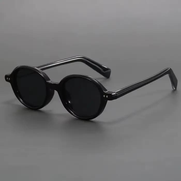 Lunettes de soleil rondes unisexes en plastique