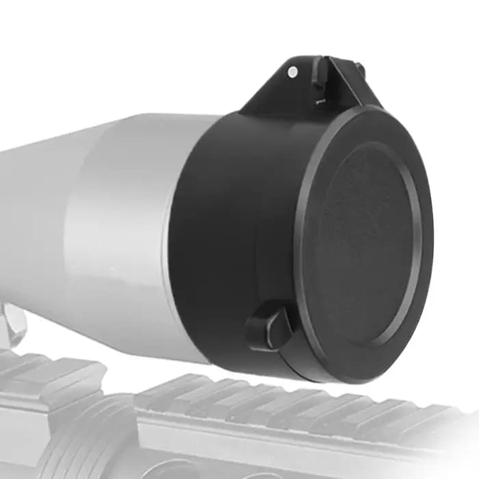 Couvercle d'objectif optique de visée de chasse, fusil-lunette, capuchon de Protection télescopique rabattable à ressort, couvercle anti-poussière 30mm-58mm