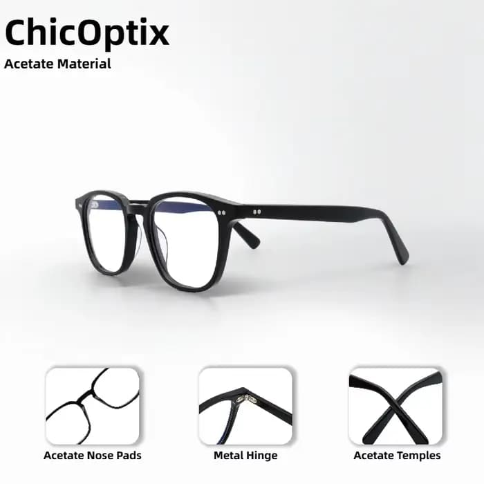 Faux lunettes à lentille transparente