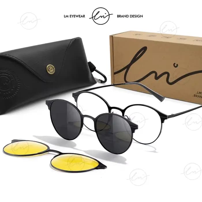 LM lunettes de soleil magnétiques hommes femmes polarisées Clip