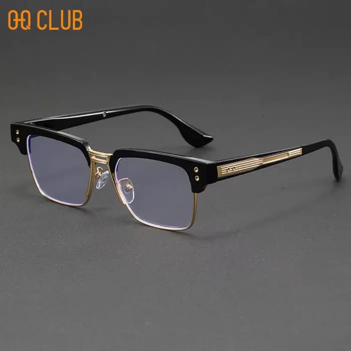 O-Q CLUB Lunettes de lecture vintage semi-cerclées pour hommes et femmes