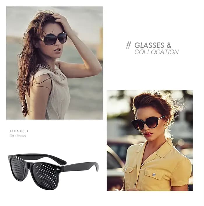 Lunettes noires pour l'amélioration de la vue