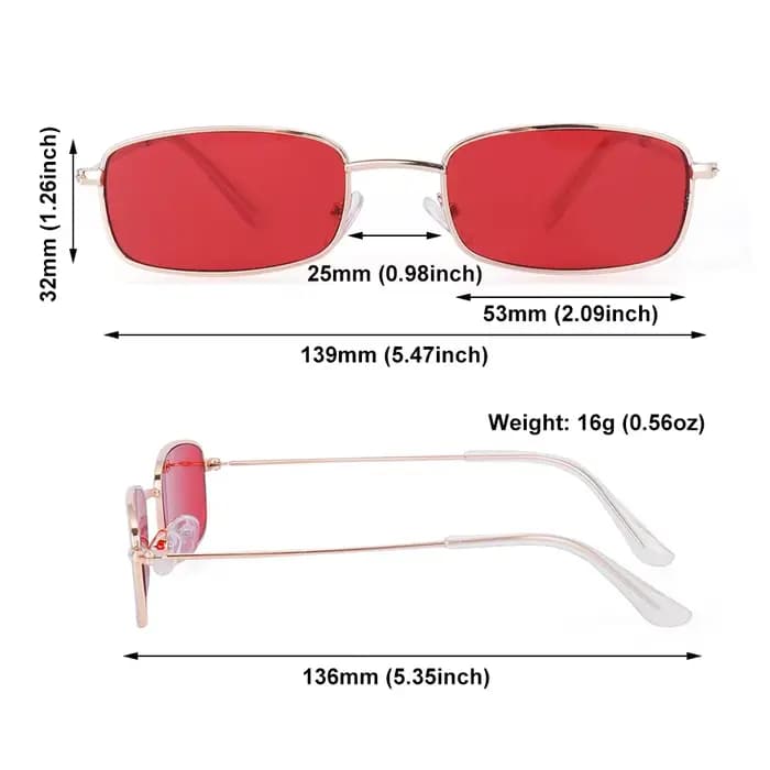 Lunettes de soleil rétro à petit cadre pour femmes