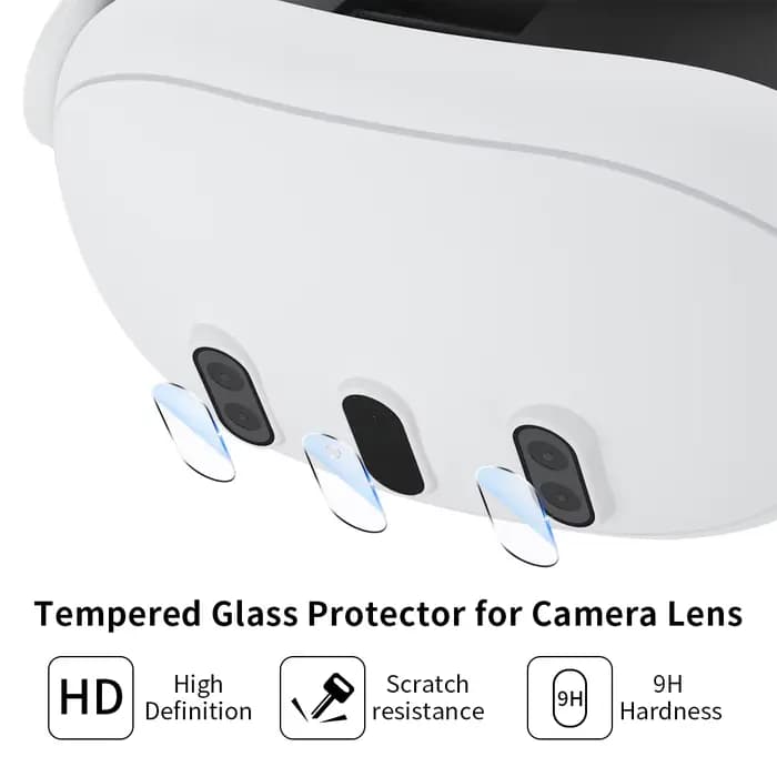 Protecteur d'objectif de caméra pour Meta Quest 3, verre trempé pour caméra Meta Quest3, Film de Protection anti-rayures, accessoires