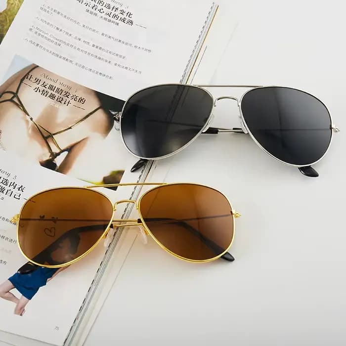Lunettes de soleil pilote classiques pour hommes et femmes