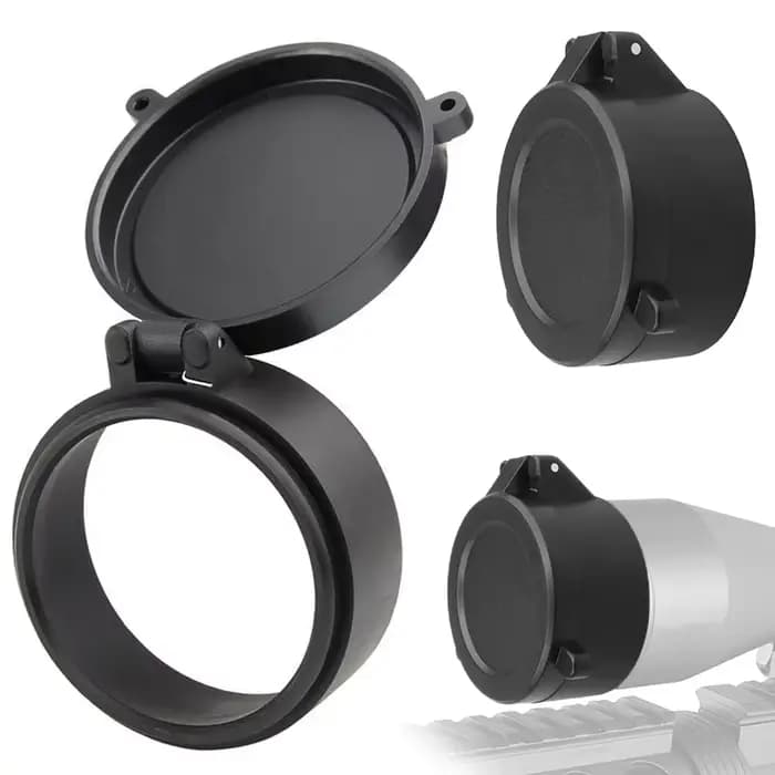 Couvercle d'objectif optique de visée de chasse, fusil-lunette, capuchon de Protection télescopique rabattable à ressort, couvercle anti-poussière 30mm-58mm