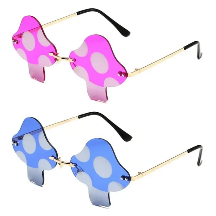 Lunettes de soleil sans monture irrégulières pour femmes
