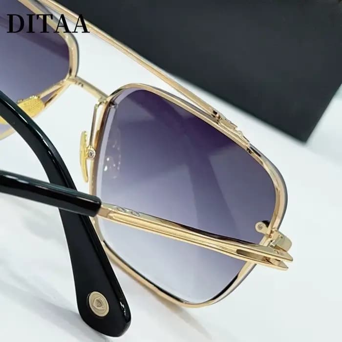 DITAA MACH-SIX limité marque de luxe hommes lunettes de soleil femmes pilote alliage