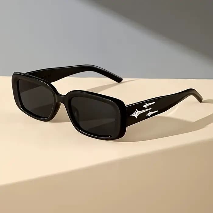 Lunettes de soleil rectangulaires rétro de style coréen pour femmes et hommes