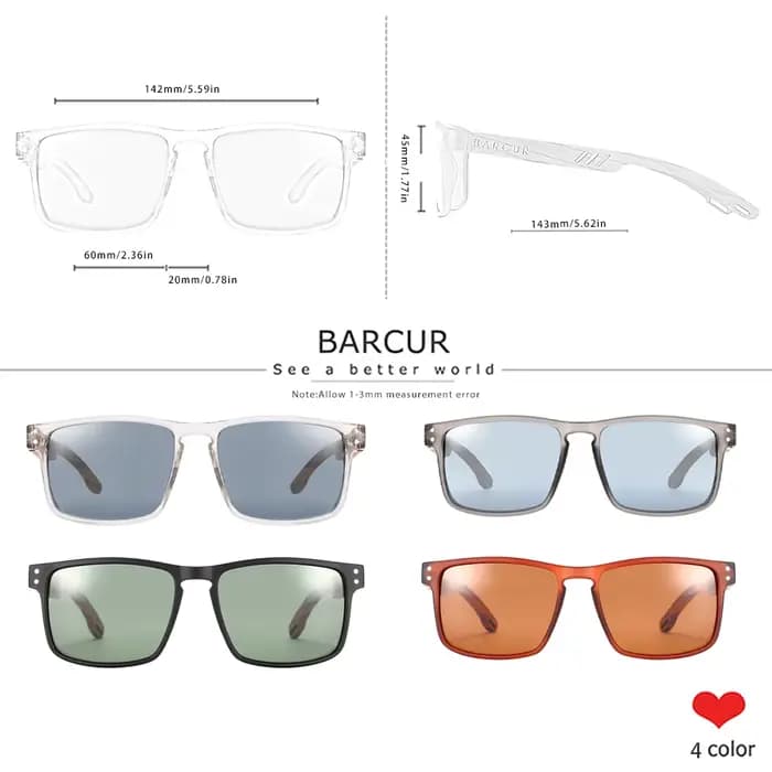 BARCUR Design – lunettes de soleil en bois pour hommes et femmes