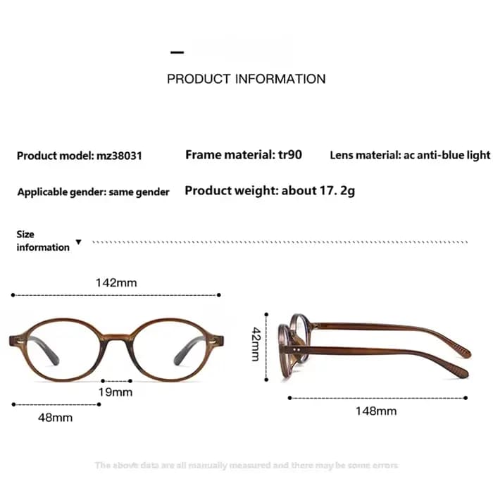 Petites lunettes ovales minimalistes pour femmes