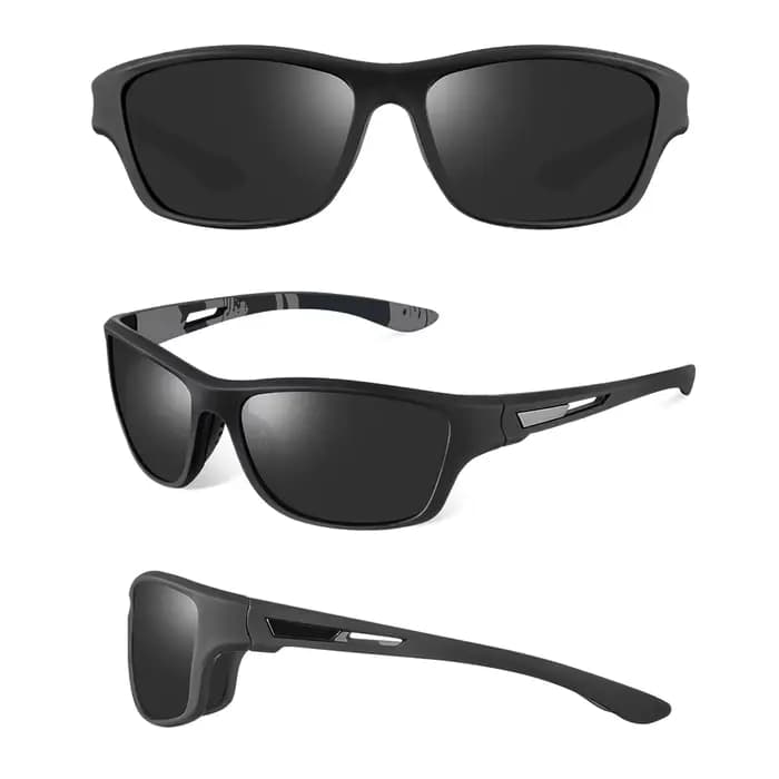 Lunettes de soleil rectangulaires polarisées pour hommes