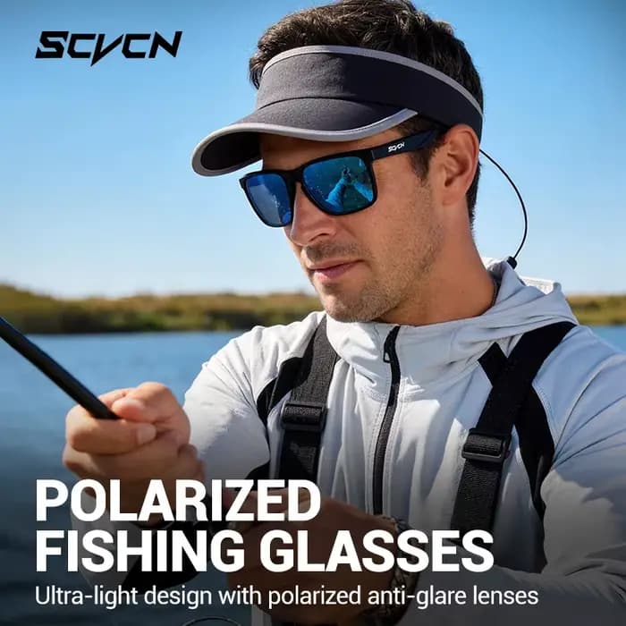 Lunettes de pêche polarisées Scvcn UV400, protègent les yeux de la lumière du soleil, verres anti-éblouissement, lunettes de soleil professionnelles pour la conduite en extérieur