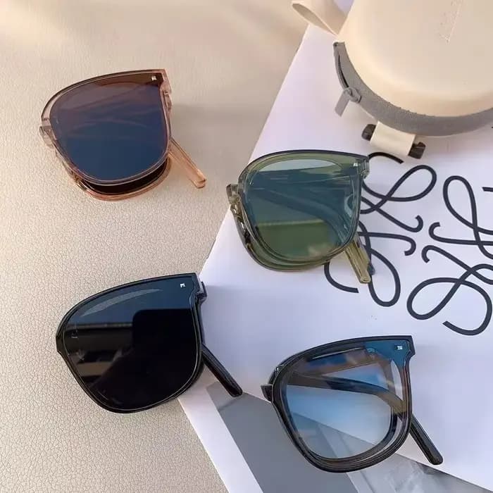 Lunettes de soleil pliantes avec étui