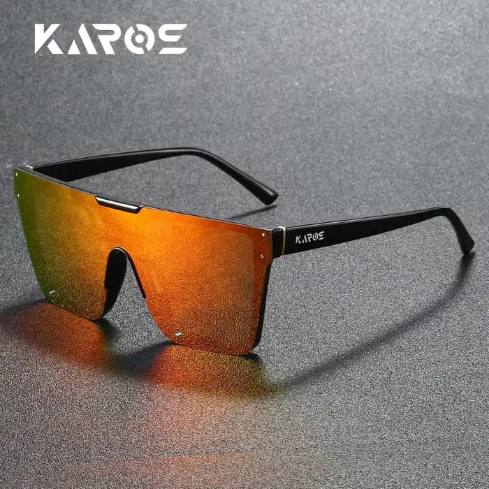 Lunettes de soleil vintage à grande monture carrée pour homme et femme