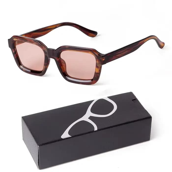 Lunettes de soleil carrées épaisses vintage pour femmes et hommes