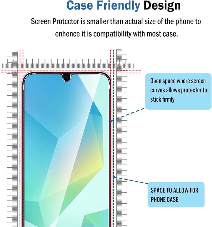 Pour Samsung Galaxy A16 6,7 pouces verre trempé haute définition anti-chute protecteur d'écran