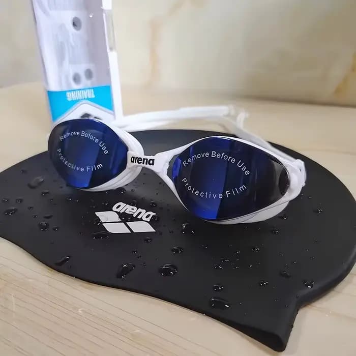 Lunettes de natation Arena pour hommes et femmes, lunettes de natation imperméables et anti-buée, ensemble de bonnets de natation professionnels pour la compétition