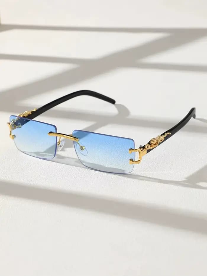 Lunettes de soleil rectangulaires sans cadre