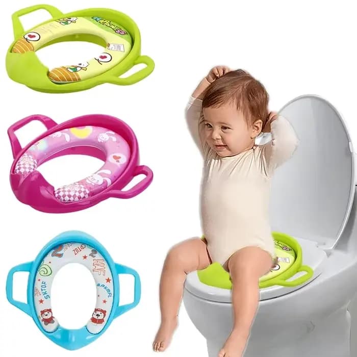 Siège de toilette souple pour enfants, chaise de toilette portable pour bébé, urinoir d'entraînement pour enfants, coussin en polymères, dessin animé