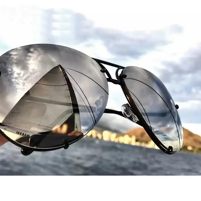 Lunettes de soleil oversize miroir pour femme