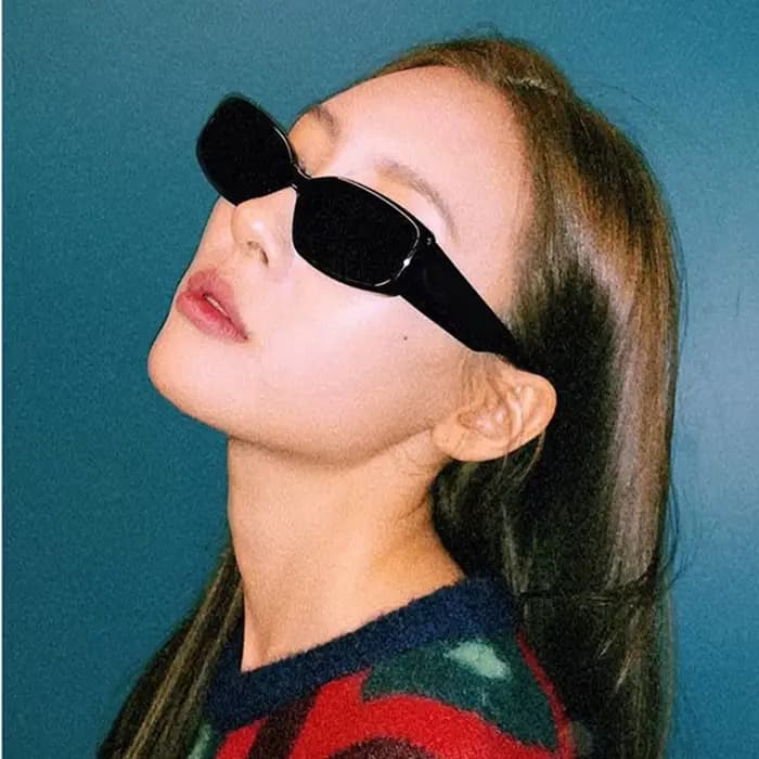 Nouveau petit cadre blanc ovale lunettes de soleil tendance