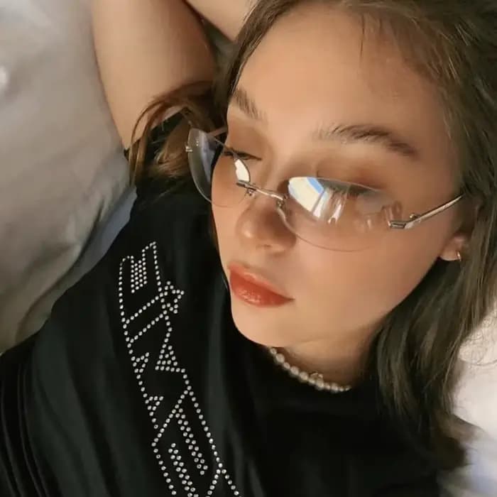 Lunettes de soleil ovales sans monture pour femmes