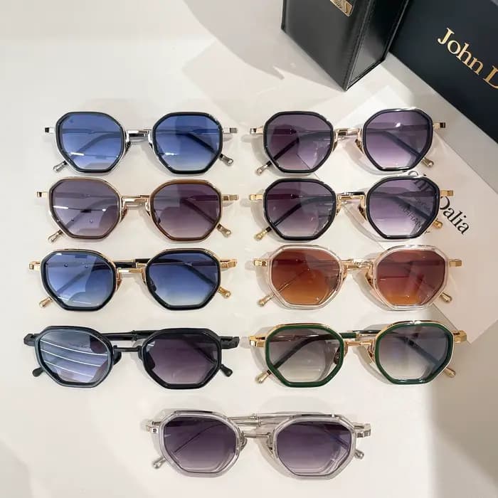 Lunettes de soleil carrées de créateur pour JOHN DALIA JD Harrison, pour hommes et femmes, UV400, haute qualité, mode urbaine, lunettes classiques avec boîte