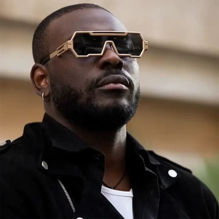 Lunettes de soleil en métal pour hommes