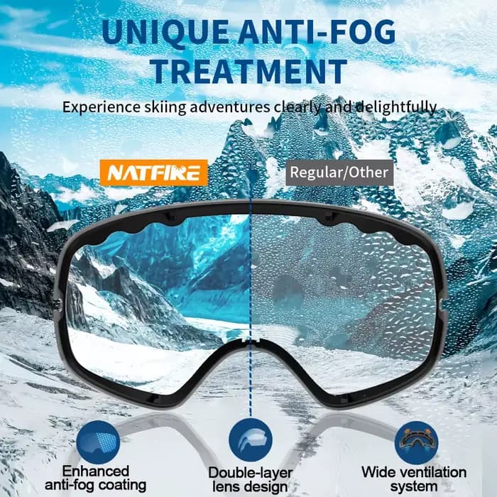 Lunettes de Ski Anti-buée Double couche UV400 grandes