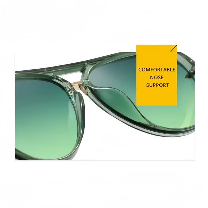 Lunettes de soleil à double faisceau de style aviateur à la mode pour hommes et femmes en Europe et en Amérique