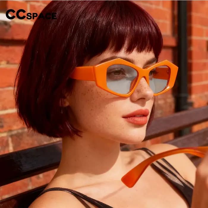 Lunettes de soleil à grande monture œil de chat