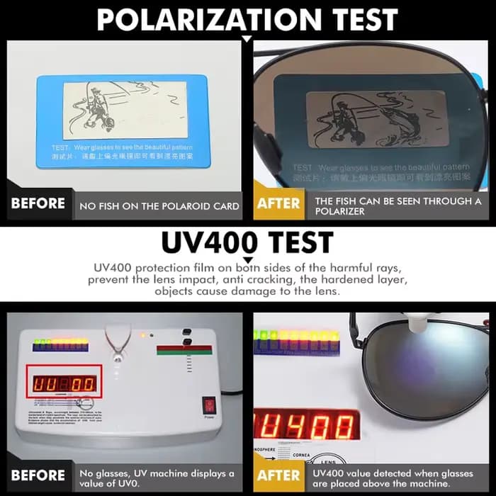 LIOUMO Aviation lunettes de soleil polarisées hommes