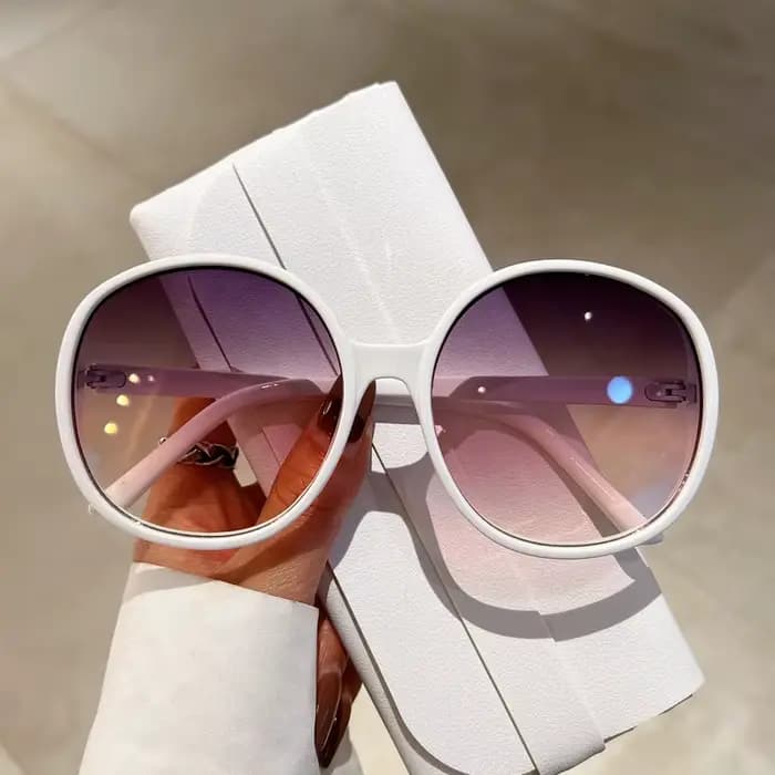 Lunettes de soleil rondes de créateur de marque de luxe pour femmes et hommes, lunettes de soleil vintage à la mode, lunettes de soleil ChimPunk Respzed Big Frame Shades, UV400