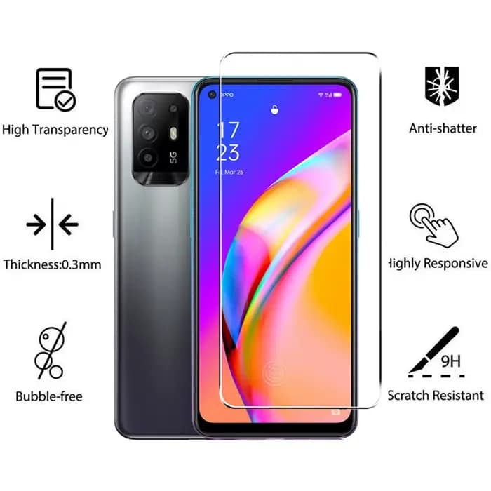 Verre trempé HD pour Oppo A94 4G A53 5G A54 A74, Film de protection d'écran et de lentille de caméra arrière pour Oppo A74 4G A94 4G
