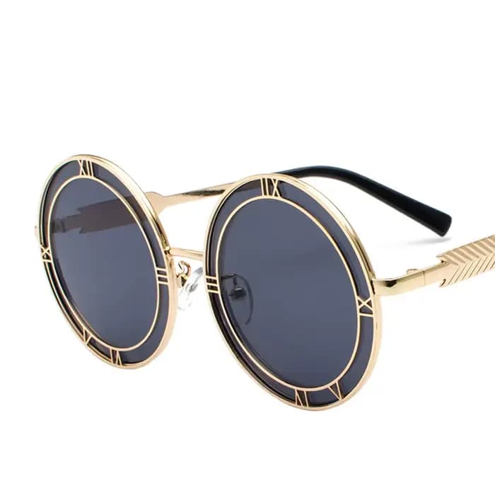 Lunettes de soleil rondes de styliste pour femmes et hommes