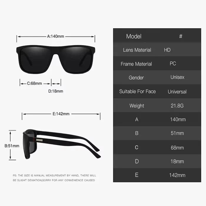 Lunettes de soleil carrées vintage pour hommes et femmes