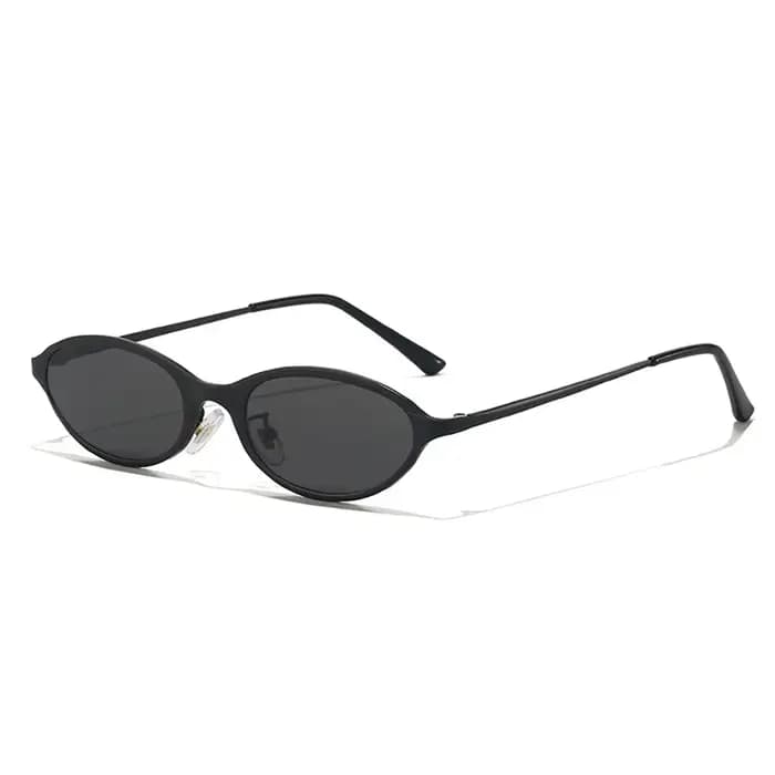Lunettes de soleil rétro polyvalentes à monture ovale