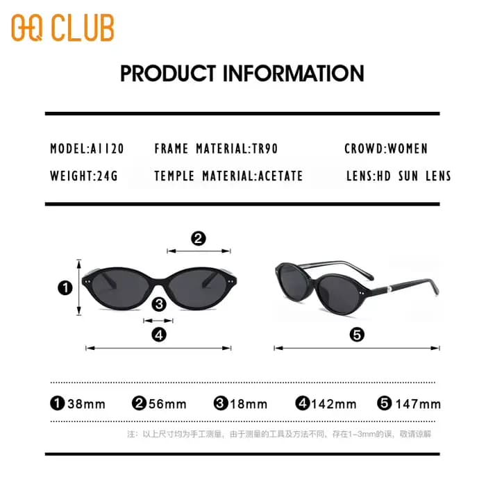 O-Q CLUB oculaires femmes lunettes de soleil luxe femme