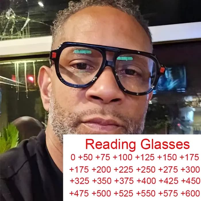Lunettes de lecture pilote de luxe pour hommes