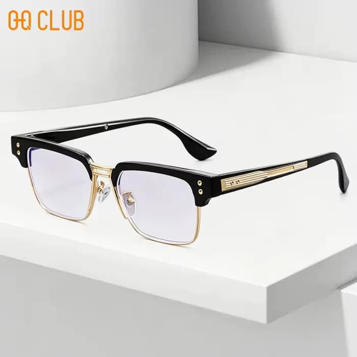 O-Q CLUB Lunettes de lecture vintage semi-cerclées pour hommes et femmes