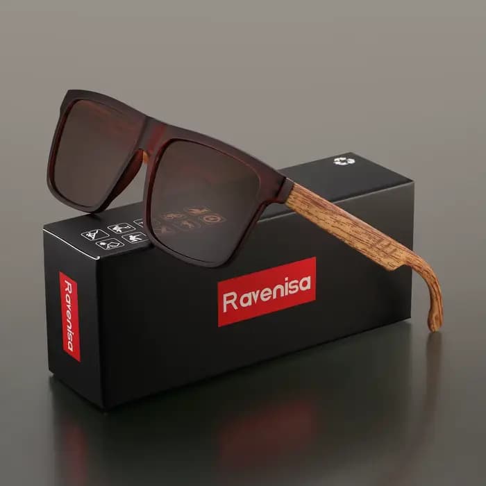 Lunettes de soleil carrées vintage Ravenisa Fashion pour hommes et femmes