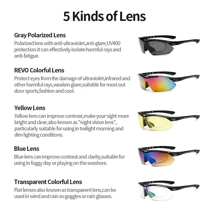 Lunettes de cyclisme pour hommes femmes