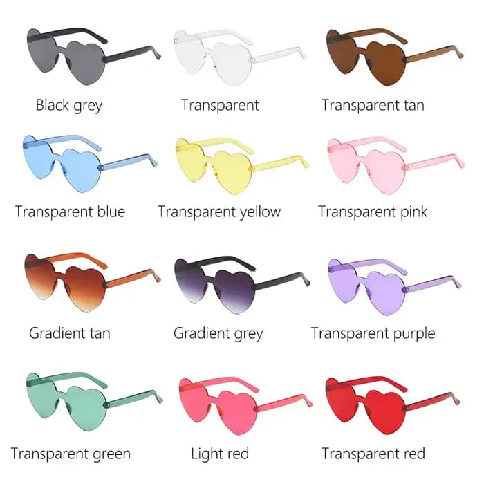 Lunettes de soleil coeur d'amour