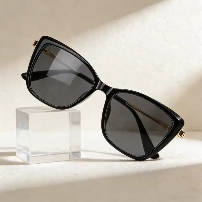 MEYETS mode personnalisé papillon grand cadre conception UV400 lunettes de soleil femme personnalisable Prescription