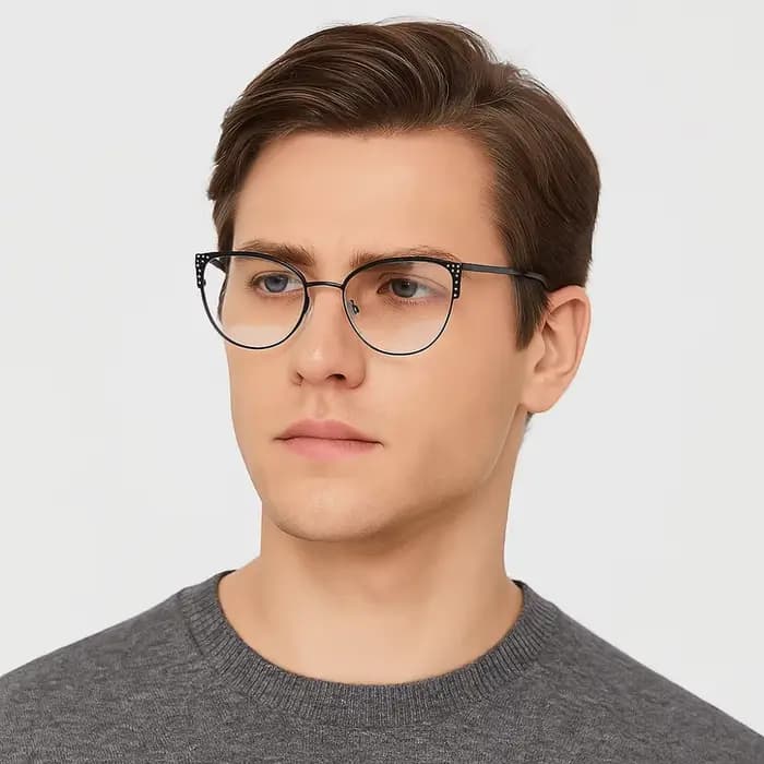 Lunettes Anti-lumière bleue cloutées en strass